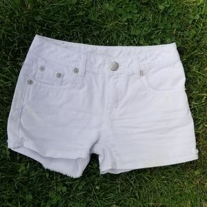 Justice white shorts